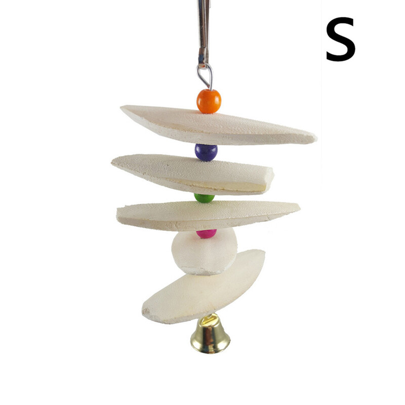 Tintahalcsont papagáj rágóharapás játékcsengő kalcium őrlőfogó eszköz madármókus számára