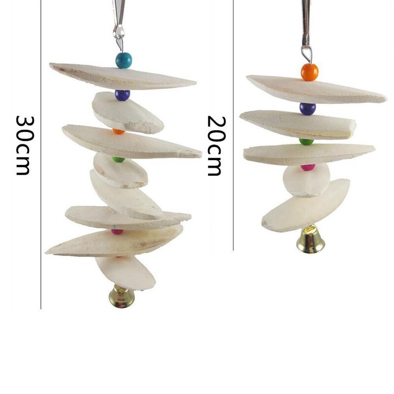 Tintahalcsont papagáj rágóharapás játékcsengő kalcium őrlőfogó eszköz madármókus számára