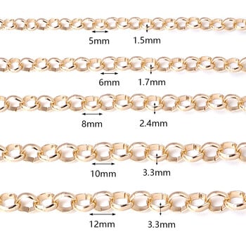 5 Yards/Roll υψηλής ποιότητας χύμα αλουμίνιο Cross Chain Link Chain για Διακόσμηση ρούχων τσάντας Αξεσουάρ DIY Craft Ornament Making