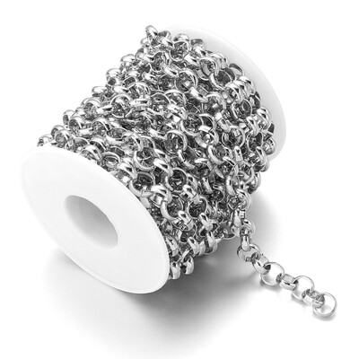 5 yard/tekercs kiváló minőségű ömlesztett alumínium keresztlánclánc lánc táskához, ruházati dekorációhoz barkácsolás, kézműves díszkészítési kiegészítők