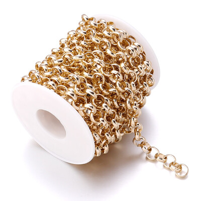 5 yard/tekercs kiváló minőségű ömlesztett alumínium keresztlánclánc lánc táskához, ruházati dekorációhoz barkácsolás, kézműves díszkészítési kiegészítők