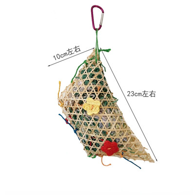 Papūgos kandžiojimo žaislai Laipiojantys besimaitinantys paukščiai kramtomi žaislai Spalvoto popieriaus smulkintuvas Bambukas, austas meilės paukščiams, kačiukams, papūgoms