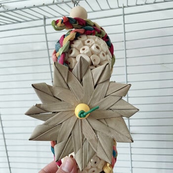 Parrot Toys Bird Chewing Παιχνίδια αναζήτησης τροφής με μίσχους και ρίζες μονά φυτά Αξεσουάρ κλουβιού Παιχνίδια για μάσημα με δόντια