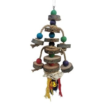 Bird Toy Wood Bird Chewing Toys Parrot Natural Blocks Tearing Toys with Hook Parrot Chew Toy for Parrots Finch Budgies