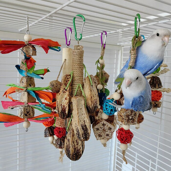 Цветен висящ папагал Птица Molar Toy Статии Parrot Bite Pet Bird Toy for Parrot Swing Bird Swing Biting Toy