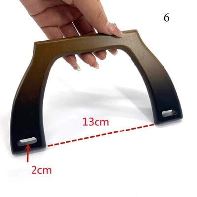 Nová drevená rukoväť na tašku v tvare D, štvorcové popruhy na tašku, DIY diely na kabelky, klasická rukoväť na tašku, náhradné tašky, príslušenstvo