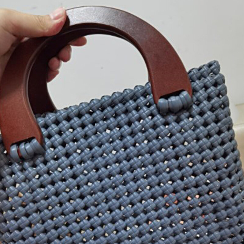 Nová drevená rukoväť na tašku v tvare D, štvorcové popruhy na tašku, DIY diely na kabelky, klasická rukoväť na tašku, náhradné tašky, príslušenstvo