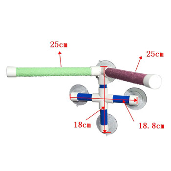 Вендузи Домашни любимци Птици Папагали Душ за къпане Стояща платформа Бар Двойна пръчка Скоба за шлифоване на лапи Станция Интересни кацалки