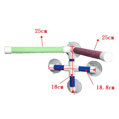 Ventuze Păsări Animale de companie Papagali Baie Duș Platformă în picioare Bară Dual Stick Suport pentru slefuire labe Stație Bibani interesante