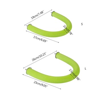 Птица Папагал Стойка за костур Дървени кацалки с груба повърхност U-образна форма Claw Grinding Stick Cage Toys for Cockatiel Parakeet Conure