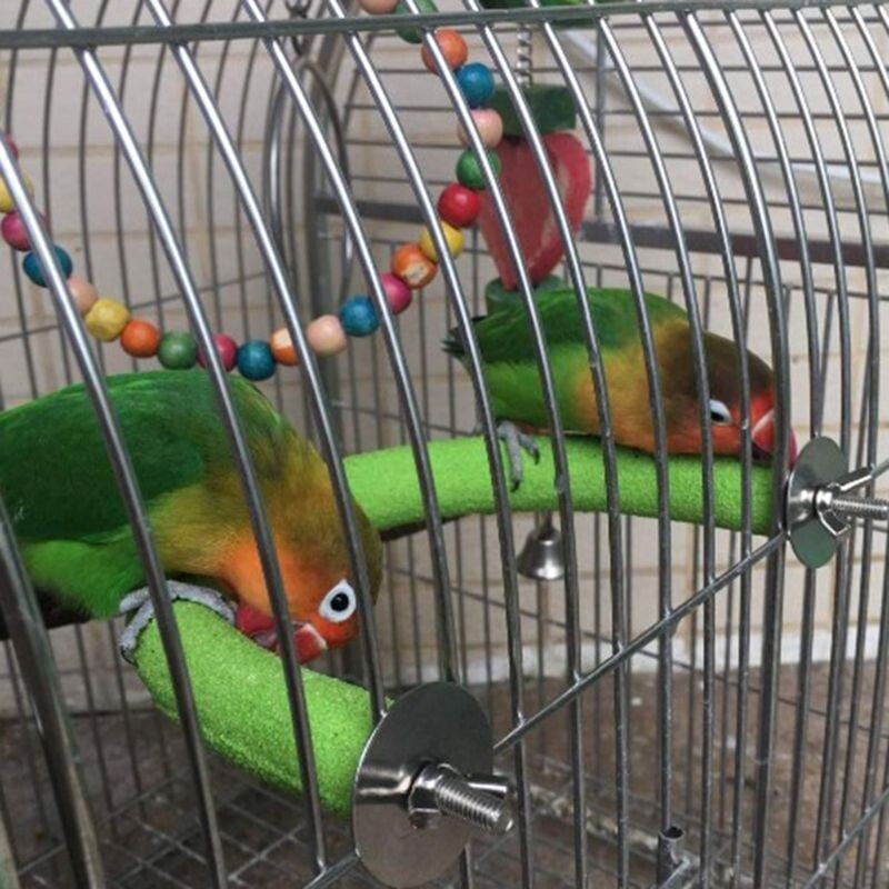 Madárpapagáj sügér állvány durva felületű, fából készült, U-alakú körömágyak, karmos köszörűketrec játékok kakaspapagáj Conure számára