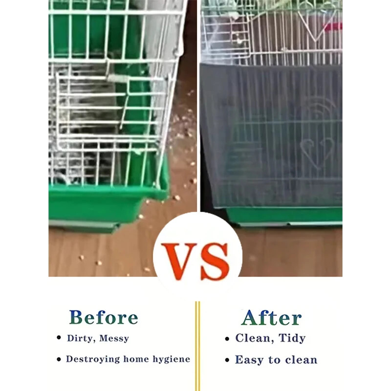 Acoperire reglabilă pentru plasă pentru cușcă de păsări Cușcă de păsări pentru semințe de pene de protecție pentru fustă moale Cușcă de păsări Plasă de plasă din nailon pentru cuști rotunde pătrate