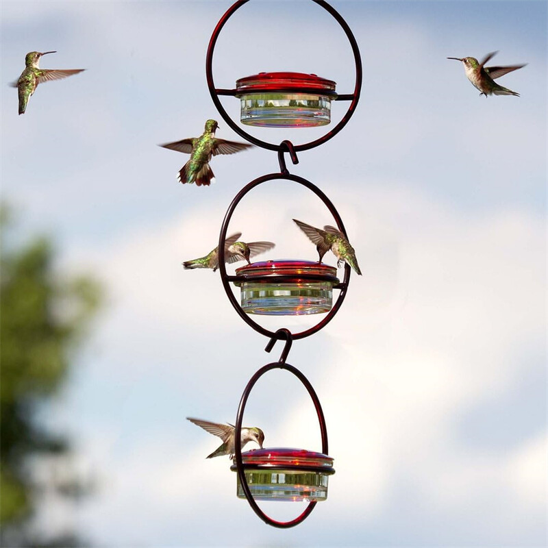 Hummble Slim Hummingbird Feeder Kovové kŕmidlo pre kolibríky Závesné kovové kŕmidlo pre kolibríky Okrúhle kŕmidlo pre kolibríky