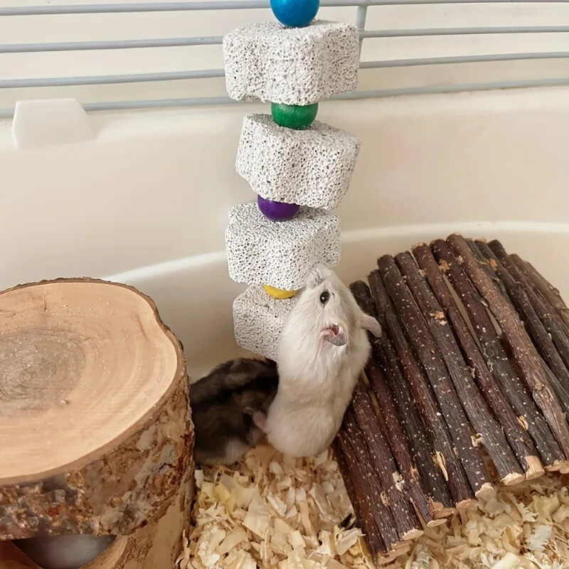 Gėlės formos paukščio krūminis žaislas papūgos šlifavimo akmeninis paukščio narvelis žaislas papūgas Šinšila voverė žaislas paukščio narvelio priedai