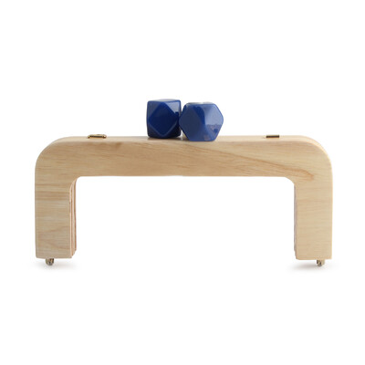 1 db Macaron Candy színes pénztárca tömör fa fogantyús keret Retro táska futártáska ívelt tömörfa gyantafej arany barkács fogantyú