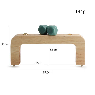 1 db Macaron Candy színes pénztárca tömör fa fogantyús keret Retro táska futártáska ívelt tömörfa gyantafej arany barkács fogantyú