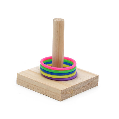 Hračky na výcvik vtákov, sada drevených blokov, puzzle, hračky pre papagáje, farebné plastové krúžky, tréning inteligencie, žuvacia hračka, potreby pre vtáky