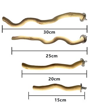 Естествен папагал Дървена вилица Клон Костур Клетка за птици Висяща люлка Птица Стоящи клони Играчки Аксесоари за клетка за птици