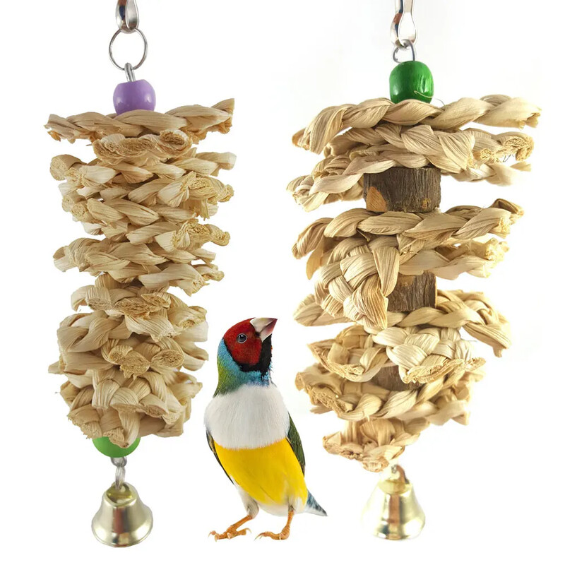 Naminių gyvūnų papūgos paukščiai, natūralios žolės austi sepijos kaulai, sepijos kaulai, kramtomas žaislas kabantis narvelyje, sūpynės, laipiojimo pakabukas paukščiams