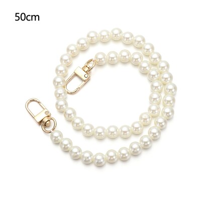 Aukštos kokybės 13 dydžių perlų diržų priedai „pasidaryk pats“ piniginės pakeitimas ilgomis karoliukų grandinėlinėmis rankinėmis Rankinės Rankenos perlų dirželis