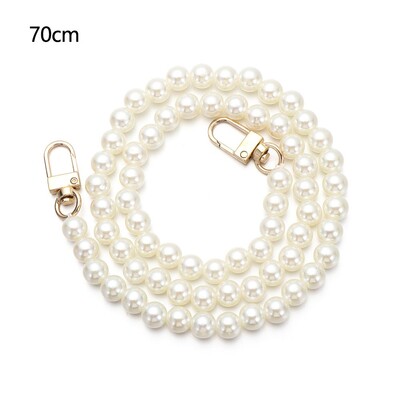 Aukštos kokybės 13 dydžių perlų diržų priedai „pasidaryk pats“ piniginės pakeitimas ilgomis karoliukų grandinėlinėmis rankinėmis Rankinės Rankenos perlų dirželis