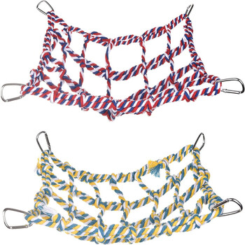 Мрежа за катерене на птици Играчка за папагал Найлоново въже Папагал Висяща подложка Играчка Папагали Инструмент за обучение на дъвчене Принадлежности за птици Аксесоари за клетка за птици