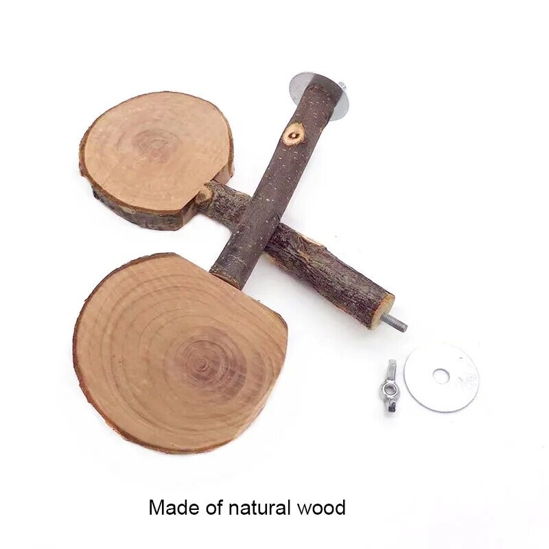 Măr natural Lemn Papagal Animal de companie Furculiță din lemn brut Suport crengă de copac Veveriță Pasăre Hamster Ramă Bibani Jucării pentru mușcături