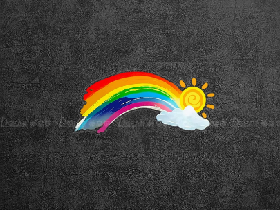 Autocolante curcubeu personalitate masina creativa 