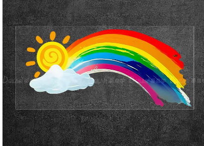 Autocolante curcubeu personalitate masina creativa 