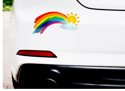Autocolante curcubeu personalitate masina creativa 
