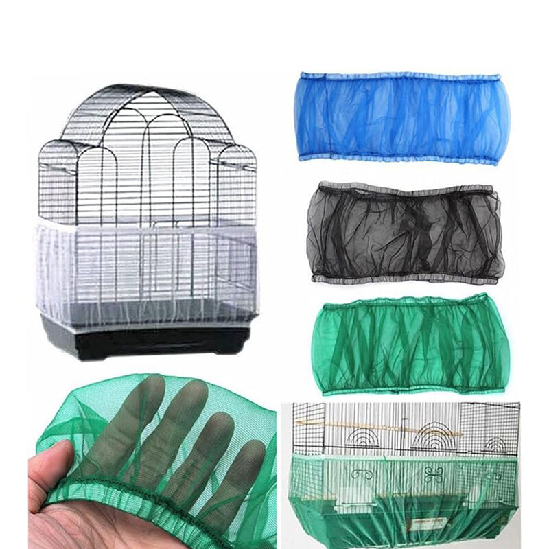 Univerzalna mreža za zaštitu od kaveza za ptice Parrot Najlonska mreža od mrežaste navlake Prozračna mreža za kavez Rastezljiva suknja za okrugle četvrtaste kaveze