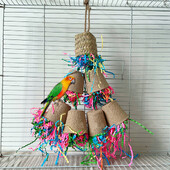 Papūgos kramtomieji žaislai Paukščiai Maitinimosi žaislai Kabantys Sūpynės Smulkintuvas Žaislai Paukščių reikmenys Narveliams Įkandimų priedai Arai Naminių gyvūnėlių produktai