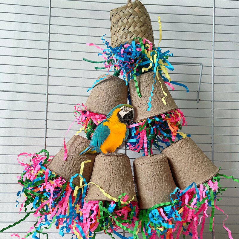 Papūgos kramtomieji žaislai Paukščiai Maitinimosi žaislai Kabantys Sūpynės Smulkintuvas Žaislai Paukščių reikmenys Narveliams Įkandimų priedai Arai Naminių gyvūnėlių produktai