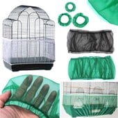 1Pc Mreža za ptice Soft Shell Bird Unique Guard Prozračna mrežasta navlaka Birdcage Seed Covers Net Yarn Cages Suknja