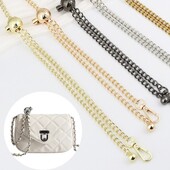 Auksinės sidabrinės spalvos metalinių krepšių grandinės „pasidaryk pats“ krepšio priedai Reguliuojami keičiami pečių krepšio dirželiai piniginės grandinės diržas