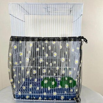 Κάλυμμα Birdcage Nylon Mesh Κάλυμμα πουλιών Parrot Dust Blocking αναπνεύσιμο υφασμάτινο πλέγμα προστατευτική κουκούλα Εύκολο καθάρισμα Αξεσουάρ κλουβιού