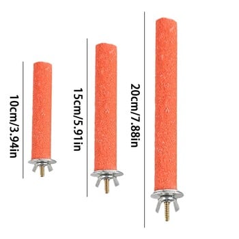 Νέα υψηλής ποιότητας 1 τεμ. Βάση για πέρκα πουλιών Ξύλινο τραχύ πουλιά Τραχύ τρόχισμα με πόδι Πέρκα όρθιο παπαγάλο παιχνίδι για κατοικίδια προμήθειες Εργαλείο τυχαίου χρώματος