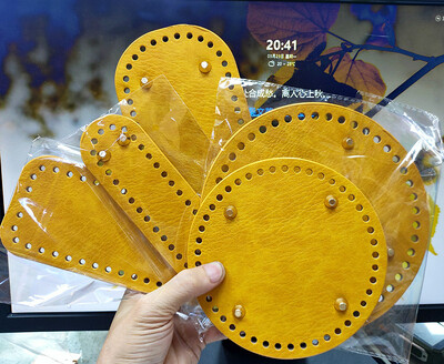 Aukštos kokybės ovalus apvalus dugnas mezgimo krepšiui PU odos pagrindo formuotojas Moteriški krepšiai Rankų darbo „pasidaryk pats“ krepšio priedai