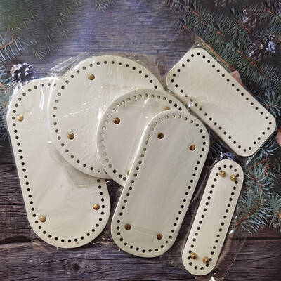 Aukštos kokybės ovalus apvalus dugnas mezgimo krepšiui PU odos pagrindo formuotojas Moteriški krepšiai Rankų darbo „pasidaryk pats“ krepšio priedai