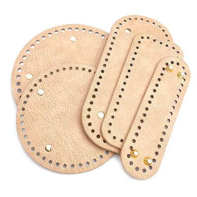 Aukštos kokybės ovalus apvalus dugnas mezgimo krepšiui PU odos pagrindo formuotojas Moteriški krepšiai Rankų darbo „pasidaryk pats“ krepšio priedai