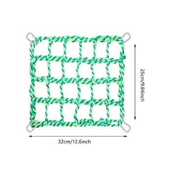 Αξεσουάρ κλουβιού για αιώρα για κατοικίδια με 4 γάντζους Δραστηριότητα Παιχνίδι Πουλί σχοινί δίχτυ για Sugar Glider Conure Hamster Ferret Cockatoo