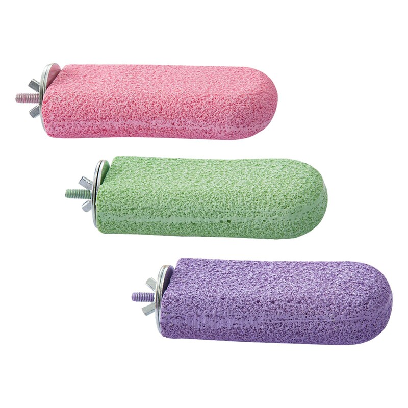 Papagájsügér, madártartó, ág, gyanta, álló mancs köszörűpálca,