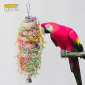 Juokingi paukščių žaislai Papūgos žaislai Sūpynės papūgos narvas Natūrali lufa Kabantis kakatas su varpeliu papūgu Naminių paukščių įkandimai Lipti kramtomi žaislai
