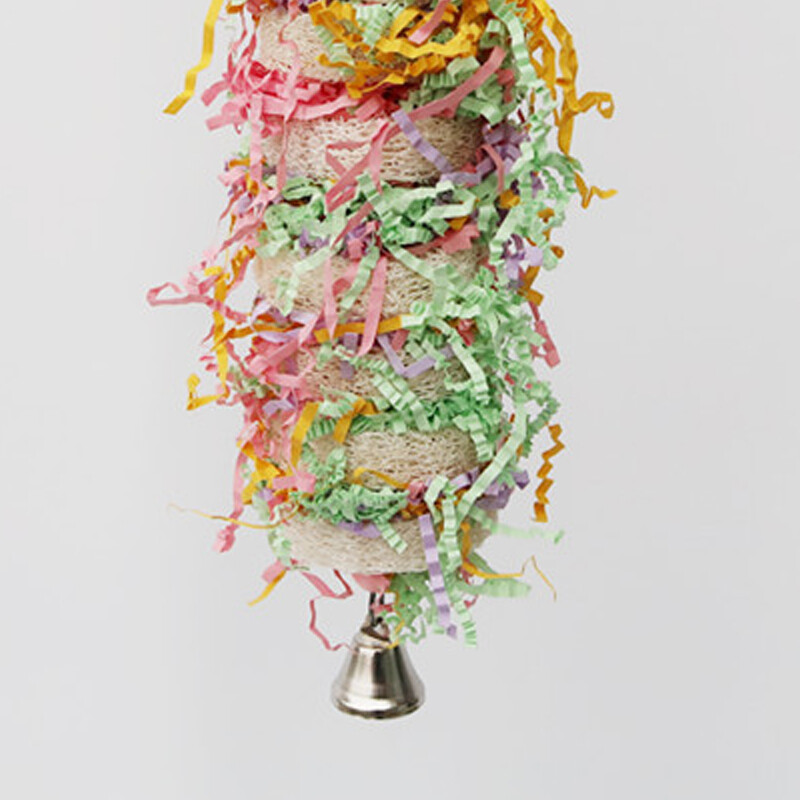 Juokingi paukščių žaislai Papūgos žaislai Sūpynės papūgos narvas Natūrali lufa Kabantis kakatas su varpeliu papūgu Naminių paukščių įkandimai Lipti kramtomi žaislai