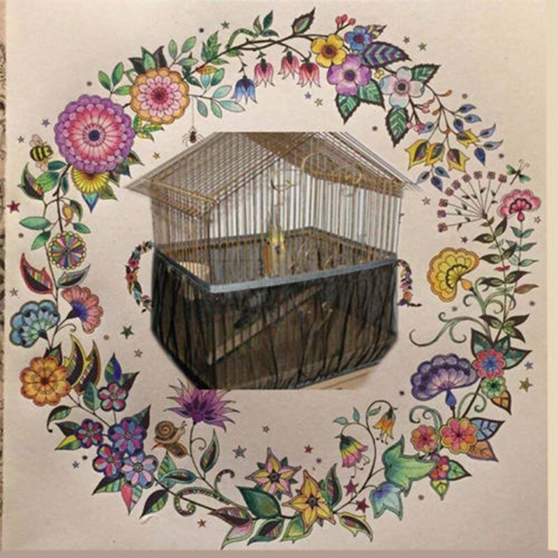 Mrežasta navlaka za kavez za ptice Navlaka za papige za ptice koja blokira prašinu Prozračna tkanina Mrežasta zaštitna kapuljača Lako čišćenje Dodaci za kavez