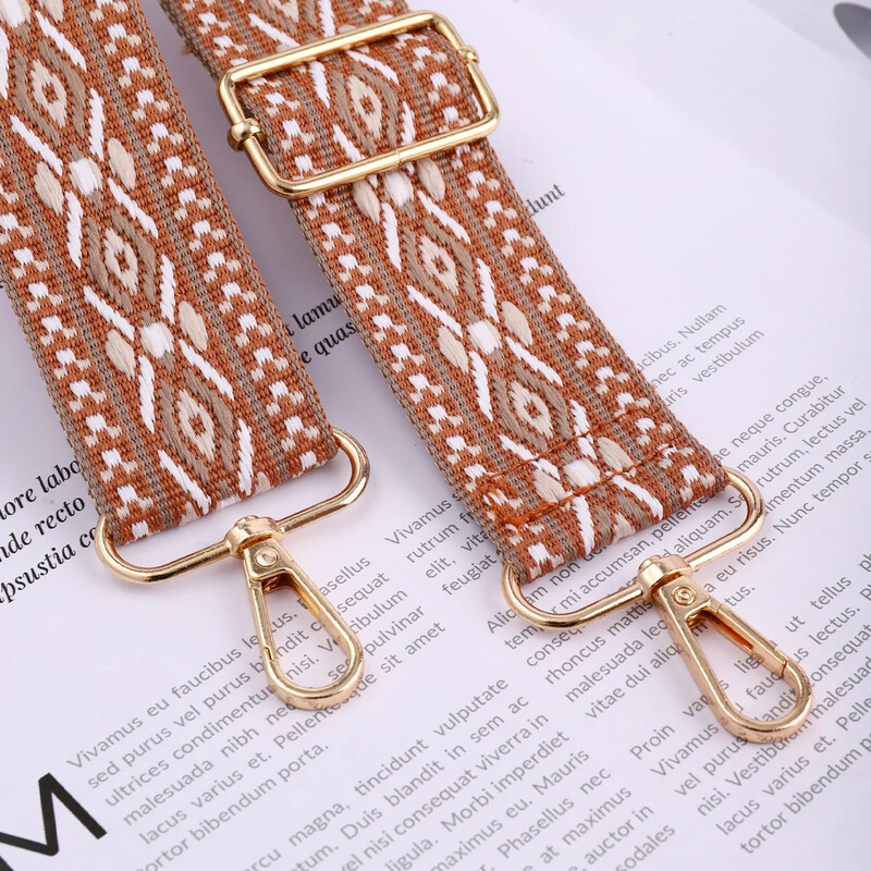 Jednoduchá dámska kabelka, náhradný popruh, široký ramenný popruh, dlhý crossbody, kabelky v etnickom štýle, doplnky