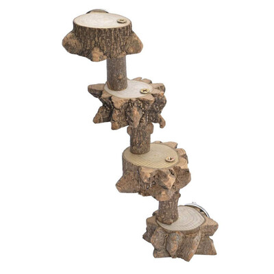 Paukščių platforma ešerių žaidimų aikštelė papūgams, narvelis Natūralaus medžio žaidimų stovas Papūgos plokšti laktai vidutiniams paukščiams naminiams gyvūnėliams reikmenys