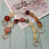 Akrilo rankena Spalvingi karoliukų dirželiai apyrankės piniginės krepšio diržas, keičiamas dervos spalvos akmeninis rankinės dirželis „pasidaryk pats“ krepšio priedai