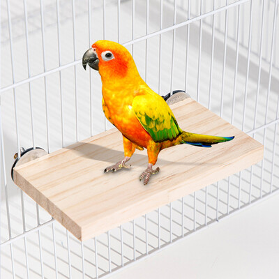 Дървена стойка Платформа Pet Bird Toys Parrot Rack Хамстер Кацалки Paw Clean Cage Board Аксесоари за Gerbils Мишки Дървени играчки