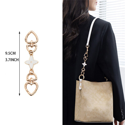 1 buc. Lanț de extensie pentru geantă Poșetă cu lanț în formă de inimă, curea pentru geantă de mână, cataramă pentru agățat, lanț de bricolaj, farmec, accesorii pentru geanta de umăr